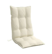 Highback Chair Cushions 4 pcs Cream Oxford Fabric