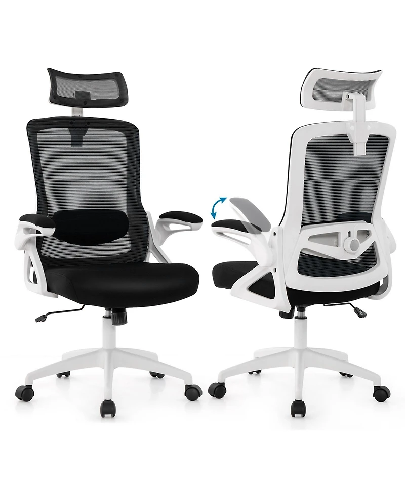 Adjustable Swivel Task Chair Ergonomic Office Chair with Adjustable Lumbar Support