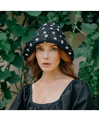 Brunna.co Flora Crochet Hat In Black