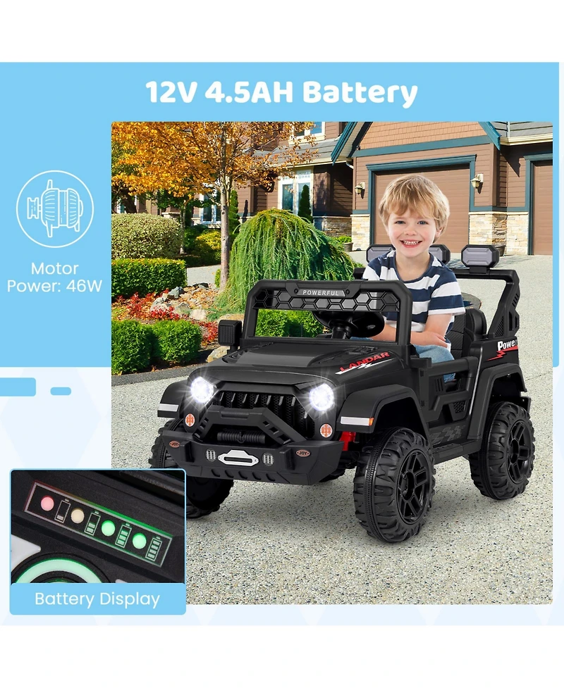 12V Electric Kids Ride on Truck with Remote Control and Music