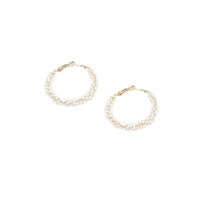 Beaded Hoop Earrings