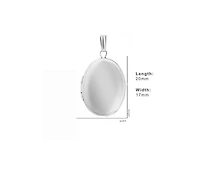 925 Sterling Silver Oval 17mm Polished Locket for Women