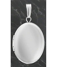 925 Sterling Silver Oval 17mm Polished Locket for Women
