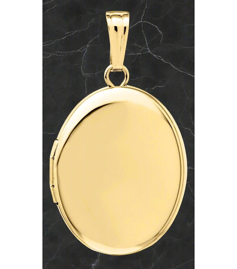 Yellow Gold Filled Oval 14mm Polished Locket for Women