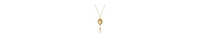 2028 Encased Faux Cultivated Pearls and Teardrop Y Necklace
