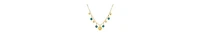 2028 Crystal Stone Heart Drop Necklace
