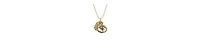 2028 Gold-Tone Cat Clear Acrylic Fishbowl Necklace