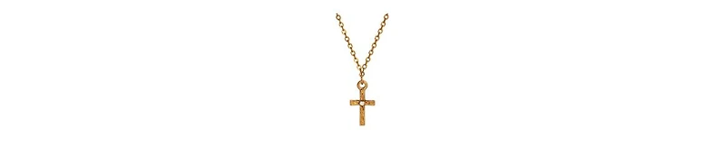 2028 Crystal Cross Pendant Necklace