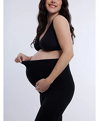 Motherhood Maternity Secret Fit Over the Belly Full Length Flare Leggings