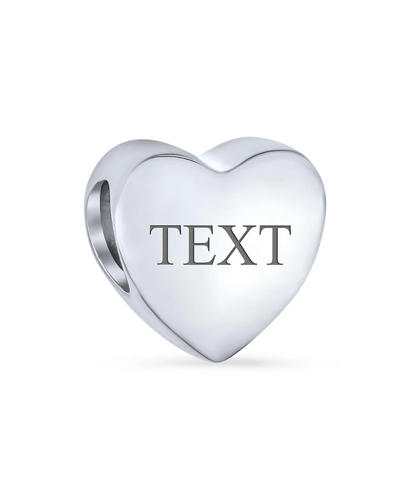 Bling Jewelry Heart Shaped God Mother Charm Bead 14K Gold Plated Sterling Silver Bracelet