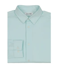 Calvin Klein Big Boys Long Sleeve Stretch Fashion Solid Poplin Shirt