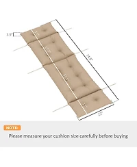 Outsunny Lounge Chair Cushion Thick Outdoor Chaise