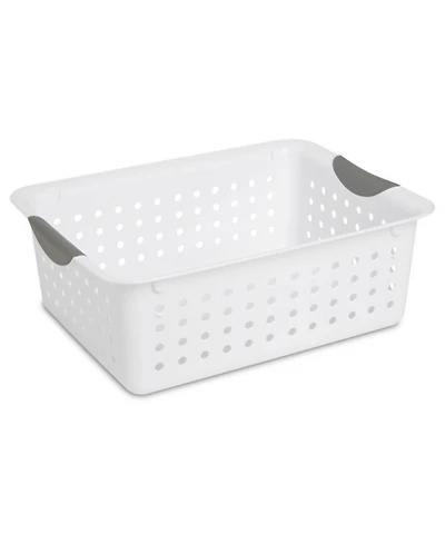 Sterilite Medium Ultra Plastic Storage Organizer Basket with Handles, (24 Pack)