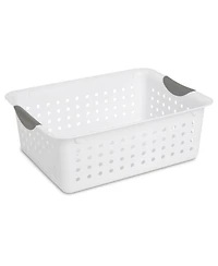 Sterilite Medium Ultra Plastic Storage Organizer Basket with Handles, (24 Pack)