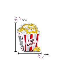 Bling Jewelry Movie Lover Popcorn Charm Bead Enamel Sterling Silver European Bracelets