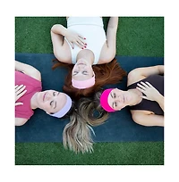 Women's Pack of Wide Training Headbands - Purple + Pink + Hot Pink