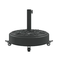 Parasol Base with Wheels for 1.5"/1.9" Poles 59.5 lb Round