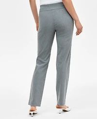 I.n.c. International Concepts Women's Tummy-Control Pull-On Straight-Leg Pants, Created for Macy's