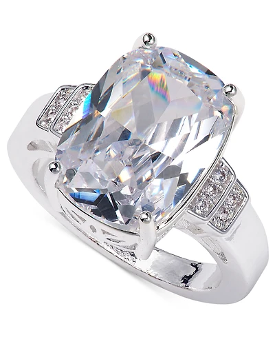 Charter Club Silver-Tone Cubic Zirconia Statement Ring, Exclusively at Macy's