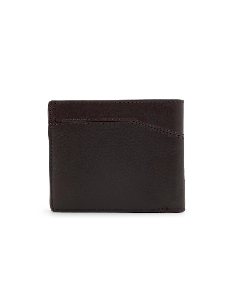 Brooks Brothers Men's Cayman Leather Wallet with Change Purse