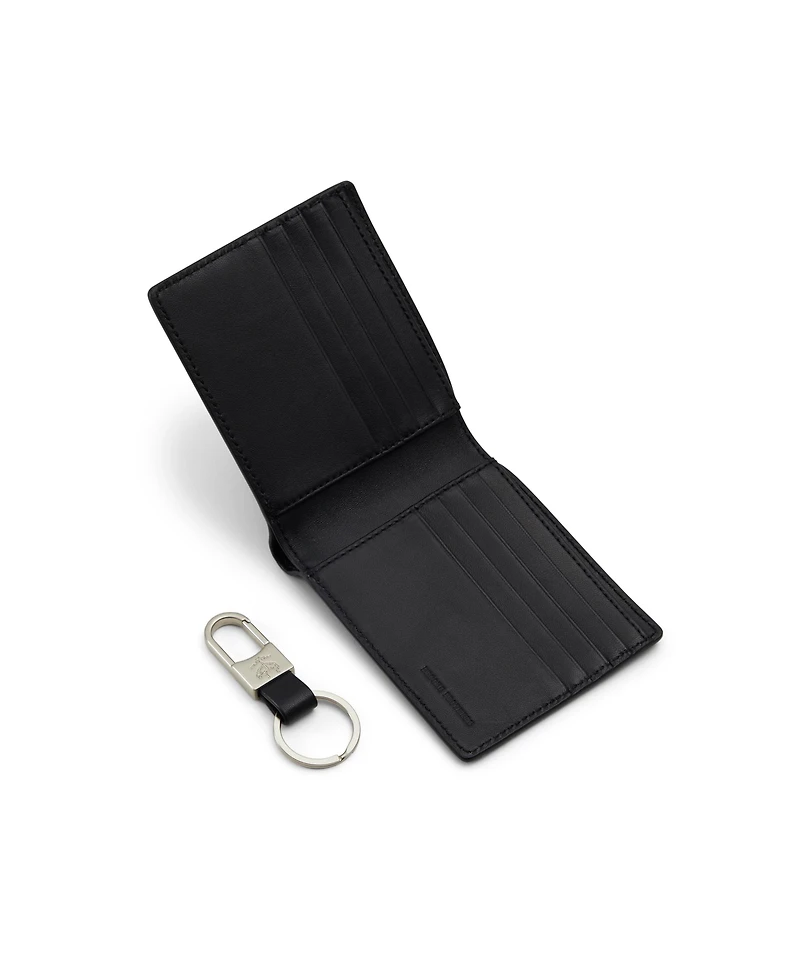 Brooks Brothers Men's Gifting Wallet and Keychain Set