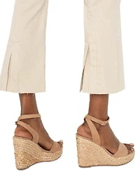 Liverpool Los Angeles Petite Gia Glider Crop Flare Back-Pleat Jeans