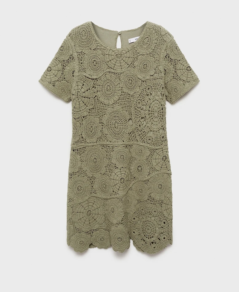 Mango Women's Crochet Knitted Dress