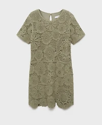 Mango Women's Crochet Knitted Dress