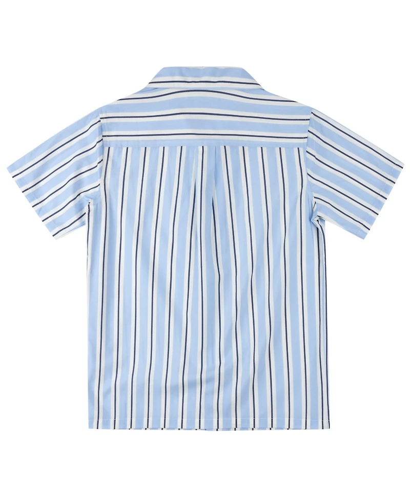 B By Brooks Brothers Big Boys Striped Camp Shirt