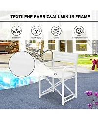 Aoodor Outdoor Patio 4-Pack 34" Director's Chairs