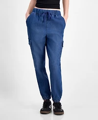 Tinseltown Juniors' High Rise Sporty Utility Jogger Pants