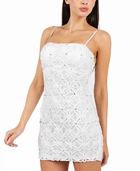 Alex & Sophia Juniors' Embellished Soutache Bodycon Dress