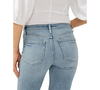 Silver Jeans Co. Women's Most Wanted Distressed Frayed-Cuff Straight-Leg Ankle Jeans