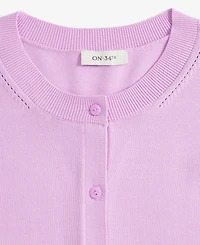 On 34th Women's Crewneck Long-Sleeve Cardigan, Exclusively at Macy's