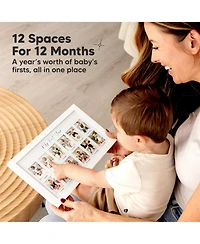 Nova Baby's First Year Photo Frame, 12 Months Newborn Baby Picture Monthly Birthday Milestone Collage
