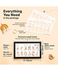 Nova Baby's First Year Photo Frame, 12 Months Newborn Baby Picture Monthly Birthday Milestone Collage