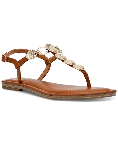 Dv Dolce Vita Women's Jaime Embellished Jewelry T-Strap Flat Sandals