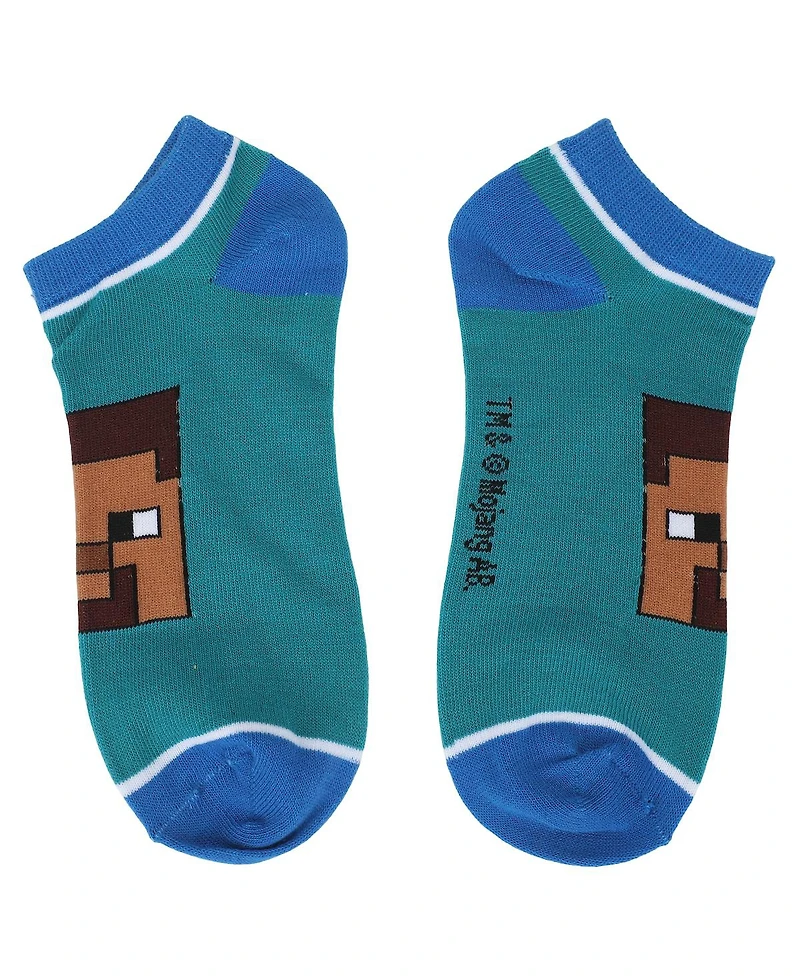 Minecraft Women's Character Heads 5-Pair Ankle Socks