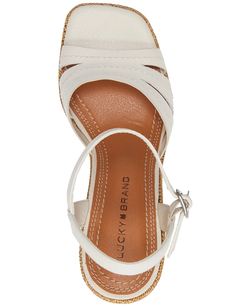 Lucky Brand Women's Fanesa Strappy Block-Heel Dress Sandals