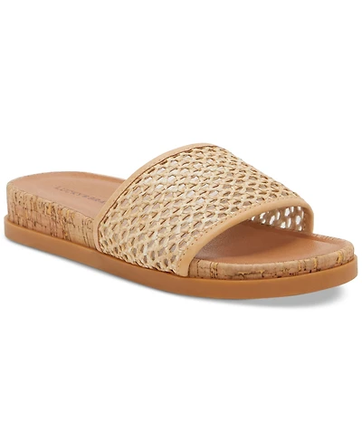 Lucky Brand Women's Dylina Cork Platform Slide Sandals