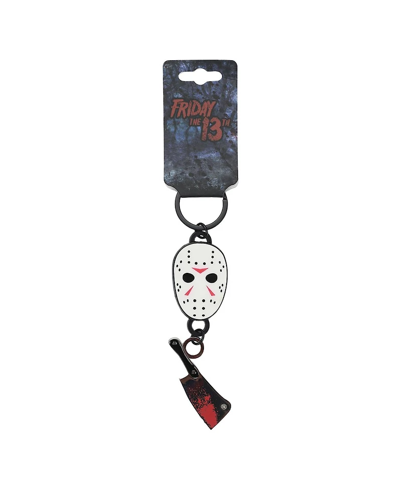 Friday the 13th Jason's Bloody Mask and Axe Zinc Alloy Keychain