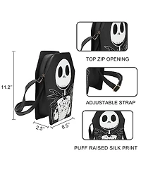 Nightmare Before Christmas Jack Skellington Coffin 11" Crossbody Bag