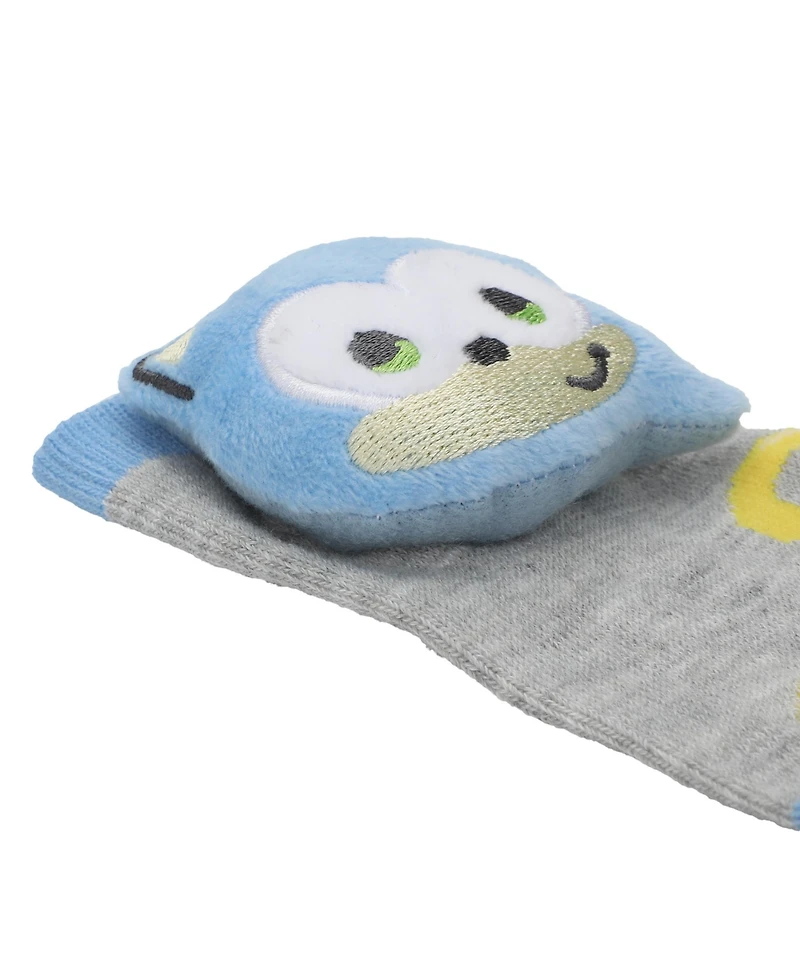 Sonic the Hedgehog Girls 3D Plush Sonic & Amy Head Youth 2-Pair Crew Socks