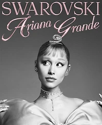 Swarovski Ariana Grande x Swarovski Rhodium Plated Heart Mixed Cuts Y Necklace