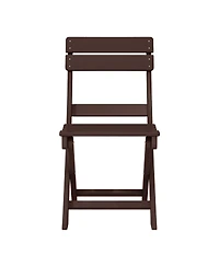 3-Piece Outdoor Hdpe Folding Patio Bistro Table and Chairs