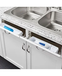 Rev-a-Shelf 14" Kitchen Sink Front Tip Out Accessory Trays, White, 6572-14-11-52