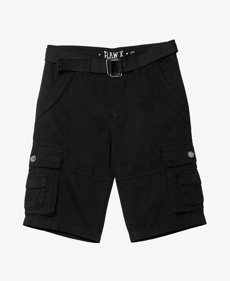 Raw X Boy's Belted Twill Cargo Shorts