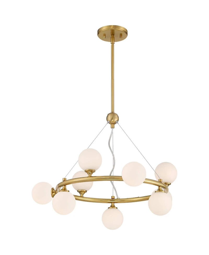Possini Euro Design Brianna 23" Modern Chandelier Ceiling Light Fixture Dining Room Over Table Foyer Ring 9-Light Gold Finish