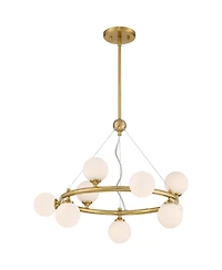 Possini Euro Design Brianna 23" Modern Chandelier Ceiling Light Fixture Dining Room Over Table Foyer Ring 9-Light Gold Finish