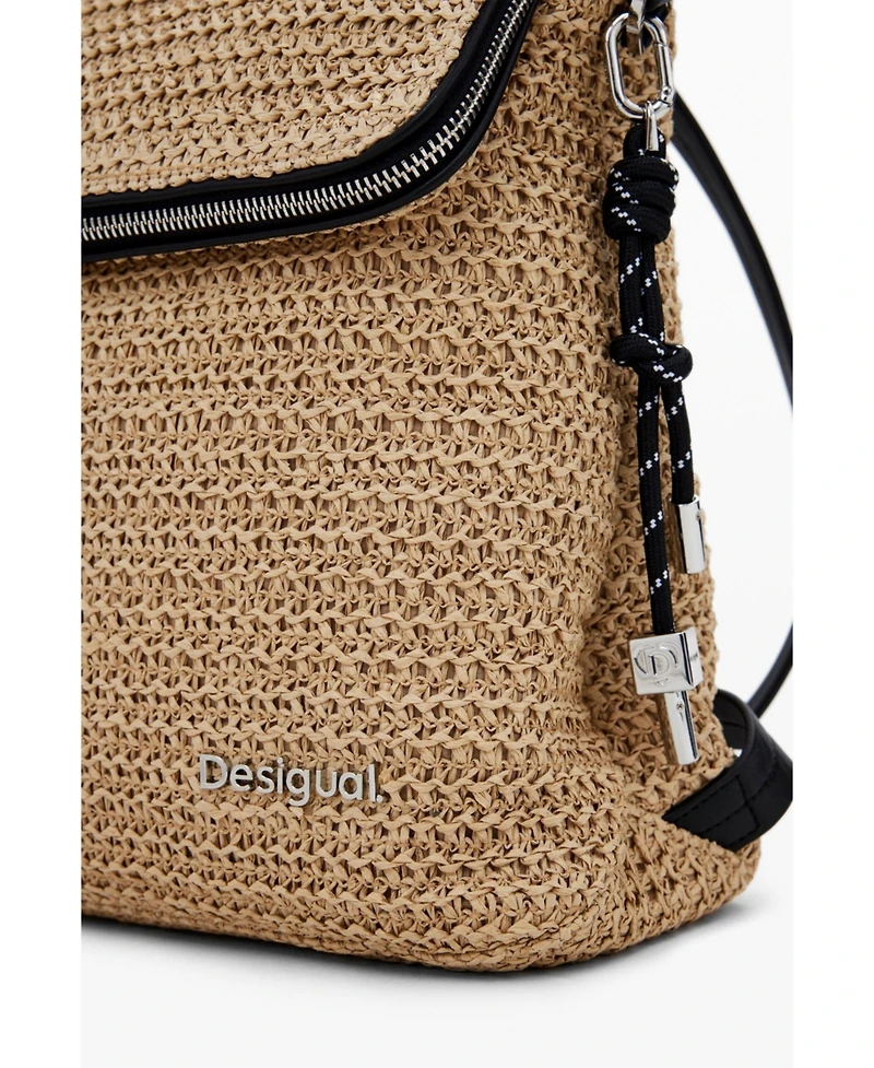 Desigual Women's Small raffia backpack